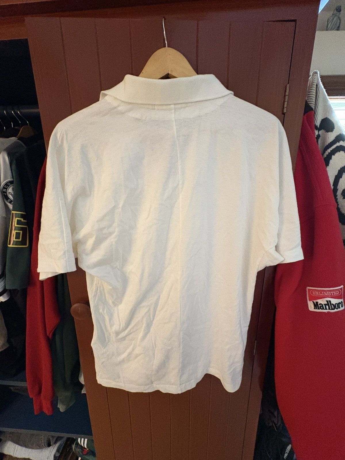 Porter × Stone Island Stone Island White Collared Tee Small – Big Logo Shirt Rare Size US S / EU 44-46 / 1 - 4 Thumbnail