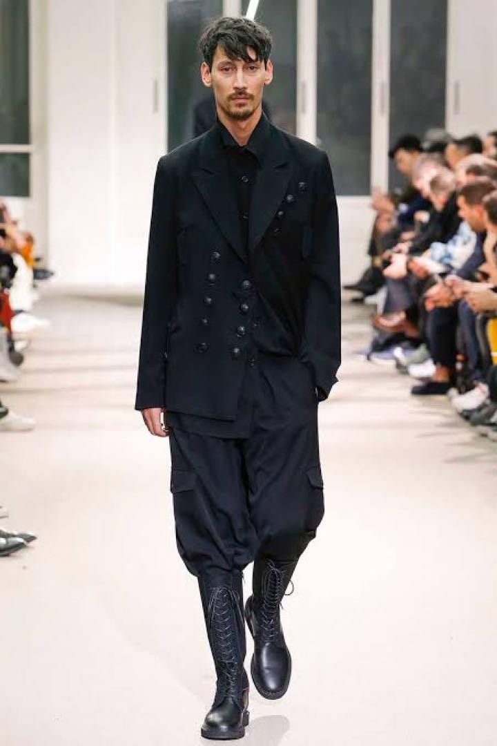 image of Yohji Yamamoto Pour Homme 19Aw Black Button Jacket, Men's (Size Medium)
