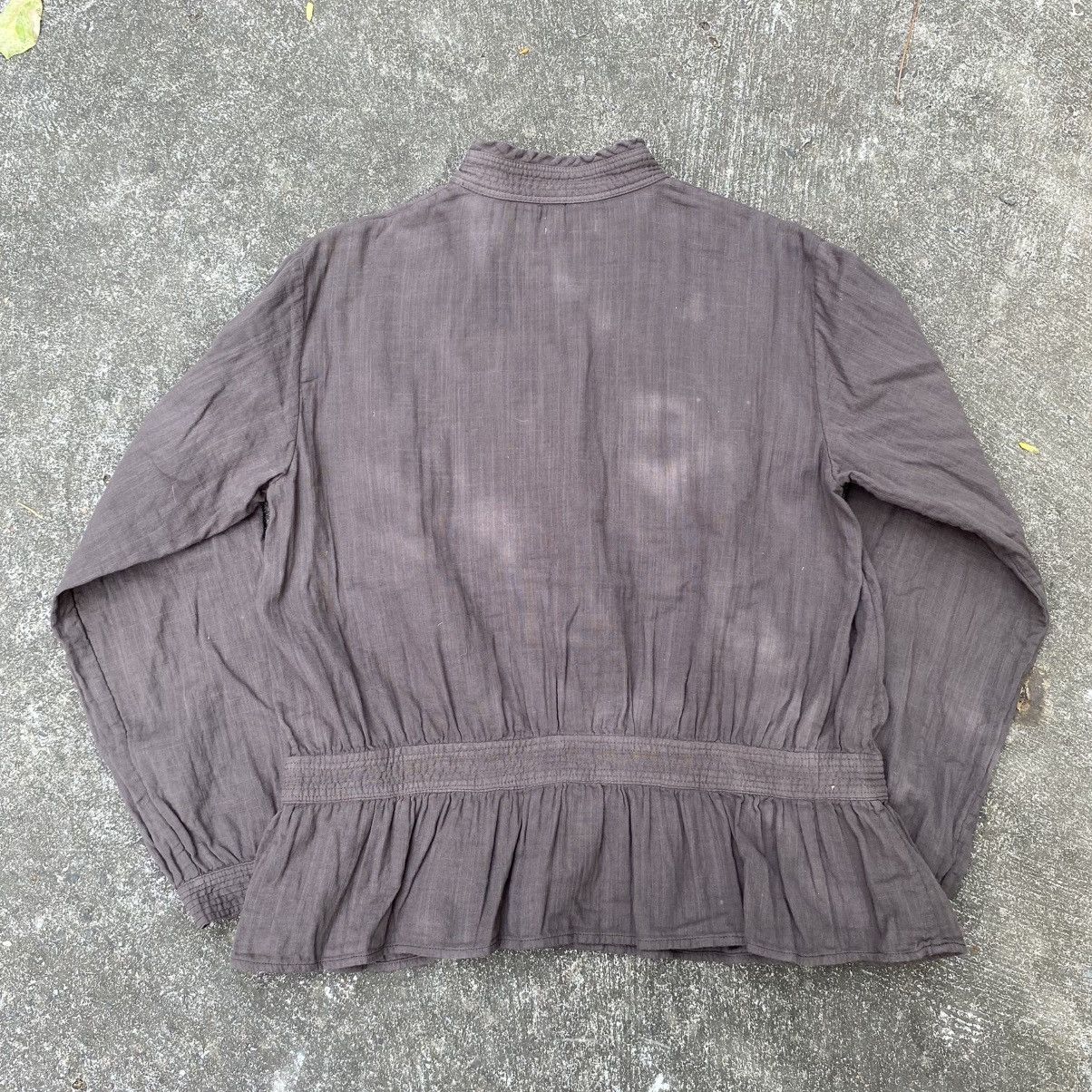 Issey Miyake Plantation Brown Pintuck Peplum Blouse. Size M / US 6-8 / IT 42-44 - 8 Thumbnail