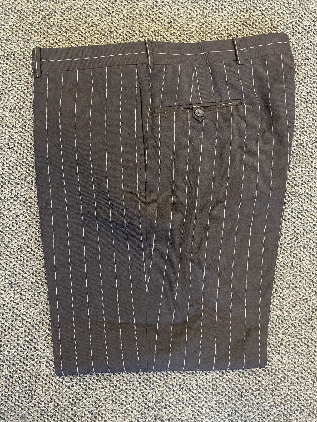 Polo Ralph Lauren × Vintage 3-button Striped Wool Twill Suit Size 46R - 9 Thumbnail