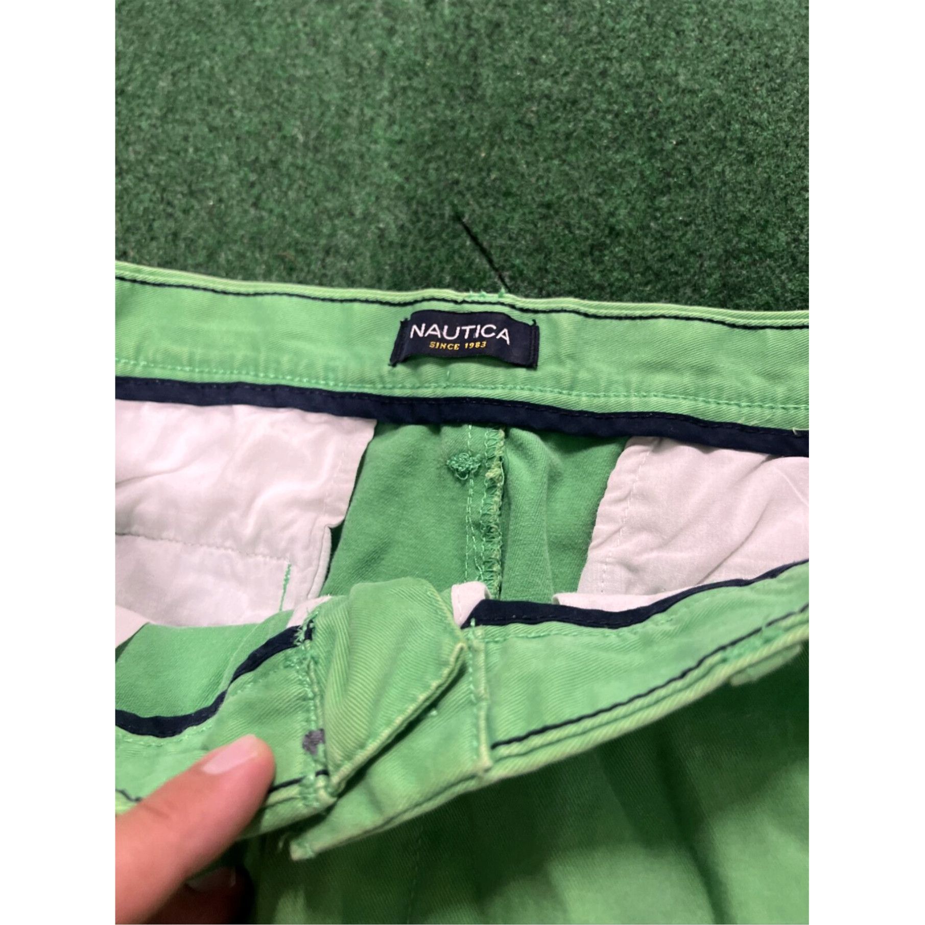 Nautica Nautica Shorts Men’s 32 Green The Deck Classic Fit Stretch Chino Cotton Size US 32 / EU 48 - 4 Thumbnail