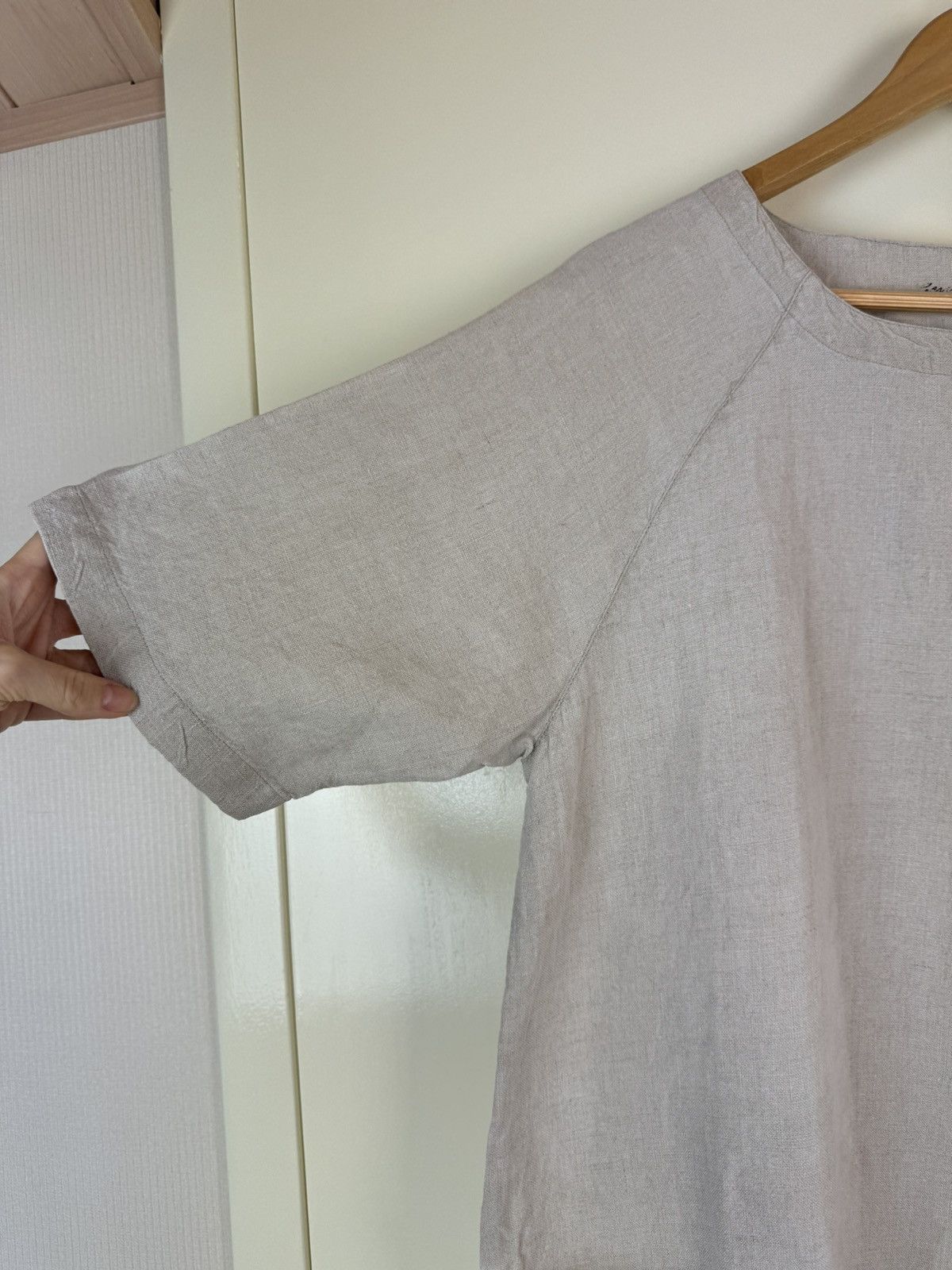 Rundholz Gudrun sjoden linen tunic shirt dress oversized beige S Size XS / US 0-2 / IT 36-38 - 5 Thumbnail