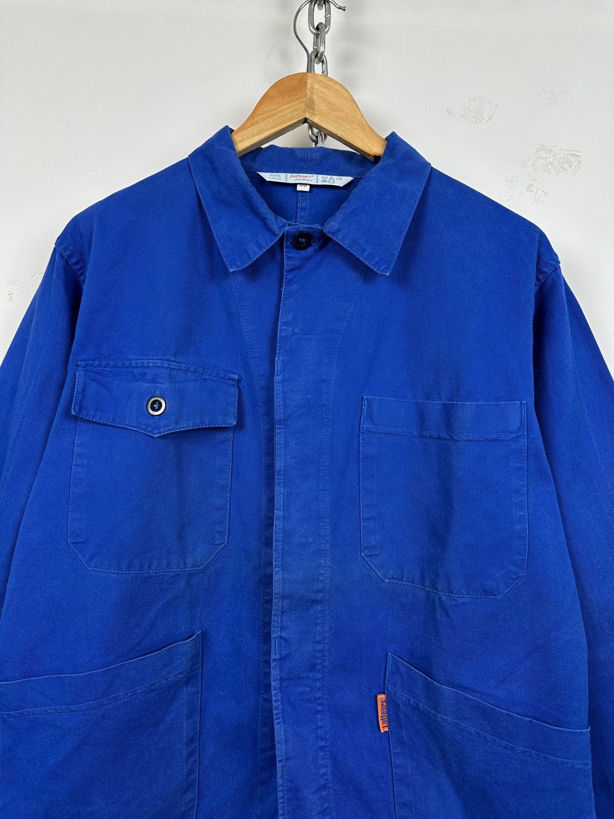 Le Laboureur 80s Vintage Lutteurs French Workwear Sanfor Chore Jacket Size US M / EU 48-50 / 2 - 3 Thumbnail
