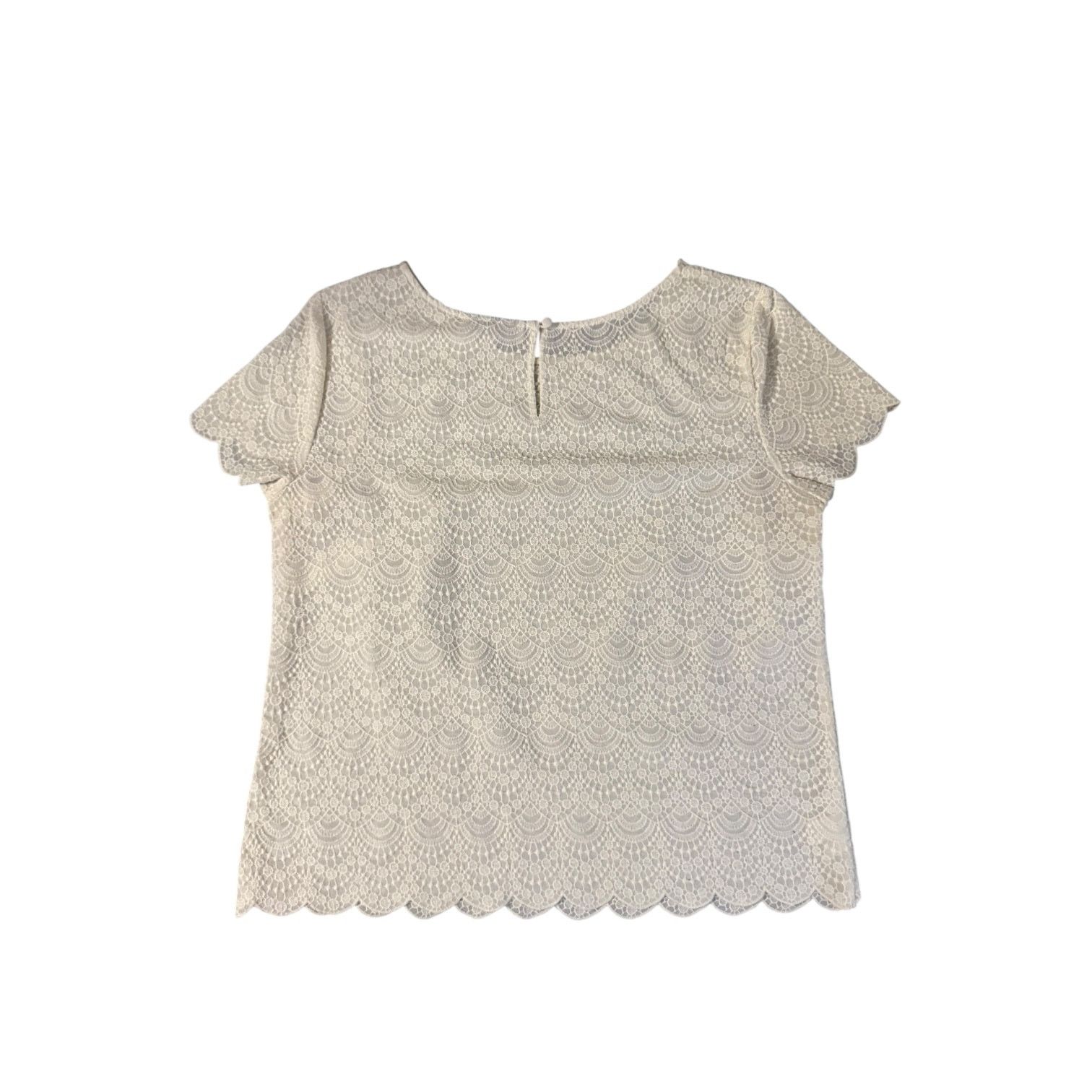 Other Ann Taylor Loft Ivory Floral Sheer Blouse XL Boho Chic Size XL / US 12-14 / IT 48-50 - 6 Thumbnail
