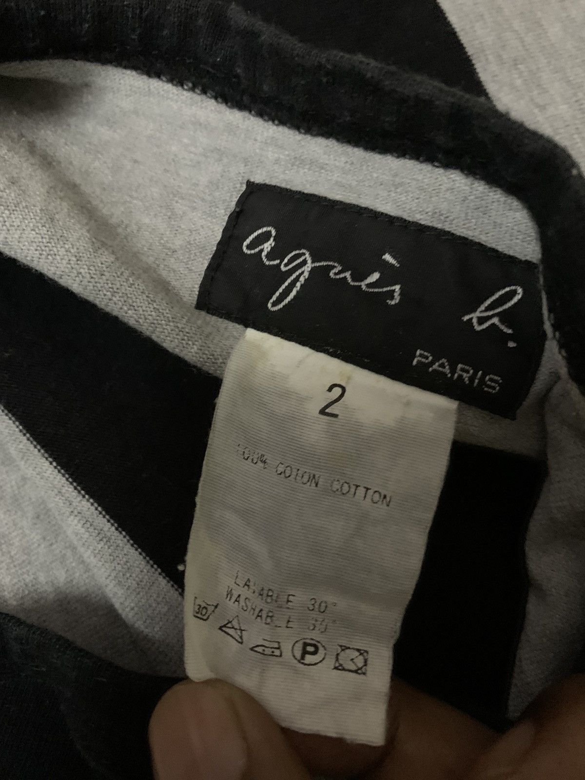 Yohji Yamamoto Vtg Agnes b Paris Stripe Shirt Size S / US 4 / IT 40 - 6 Thumbnail