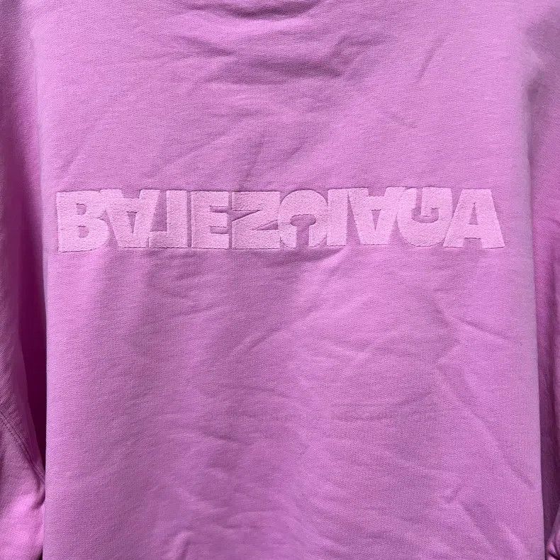 Balenciaga Balenciaga Pink Reversed Logo Embroidery Hoodie Size US XS / EU 42 / 0 - 6 Thumbnail