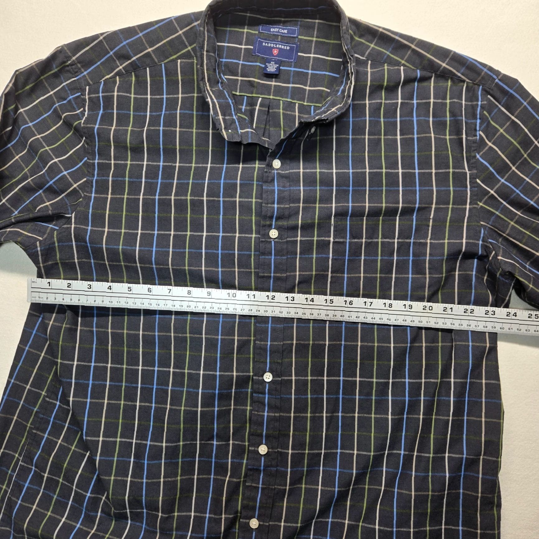 Vintage Saddlebred Shirt Black Checkered Button-Up Long Sleeve Easy Care 2XL Men’s Shirt Black 2XL Mens Size US XXL / EU 58 / 5 - 4 Thumbnail