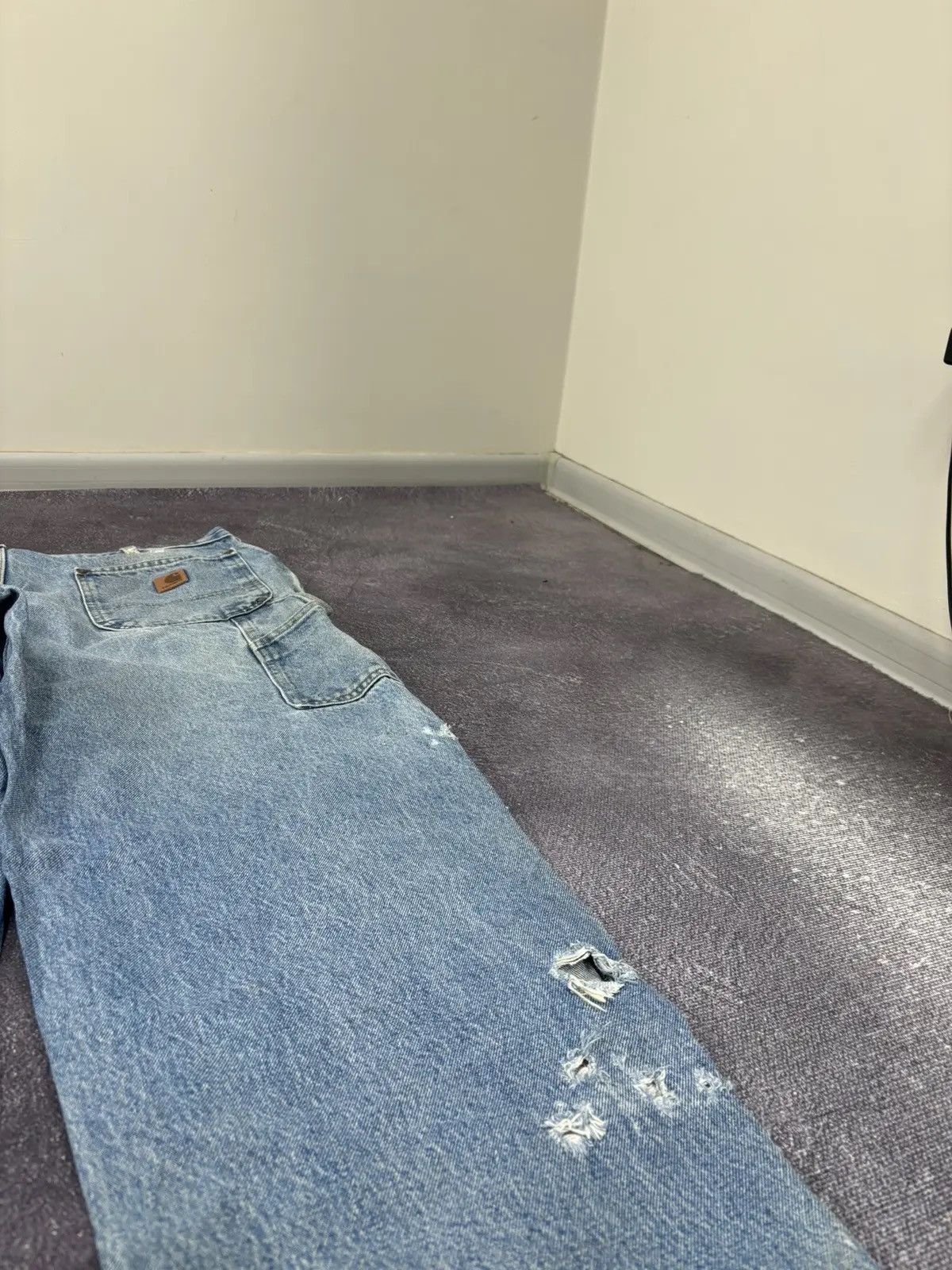 Carhartt × Vintage Vintage Carhartt Double Knee Denim Faded Hype Baggy Jeans Size US 38 / EU 54 - 9 Thumbnail