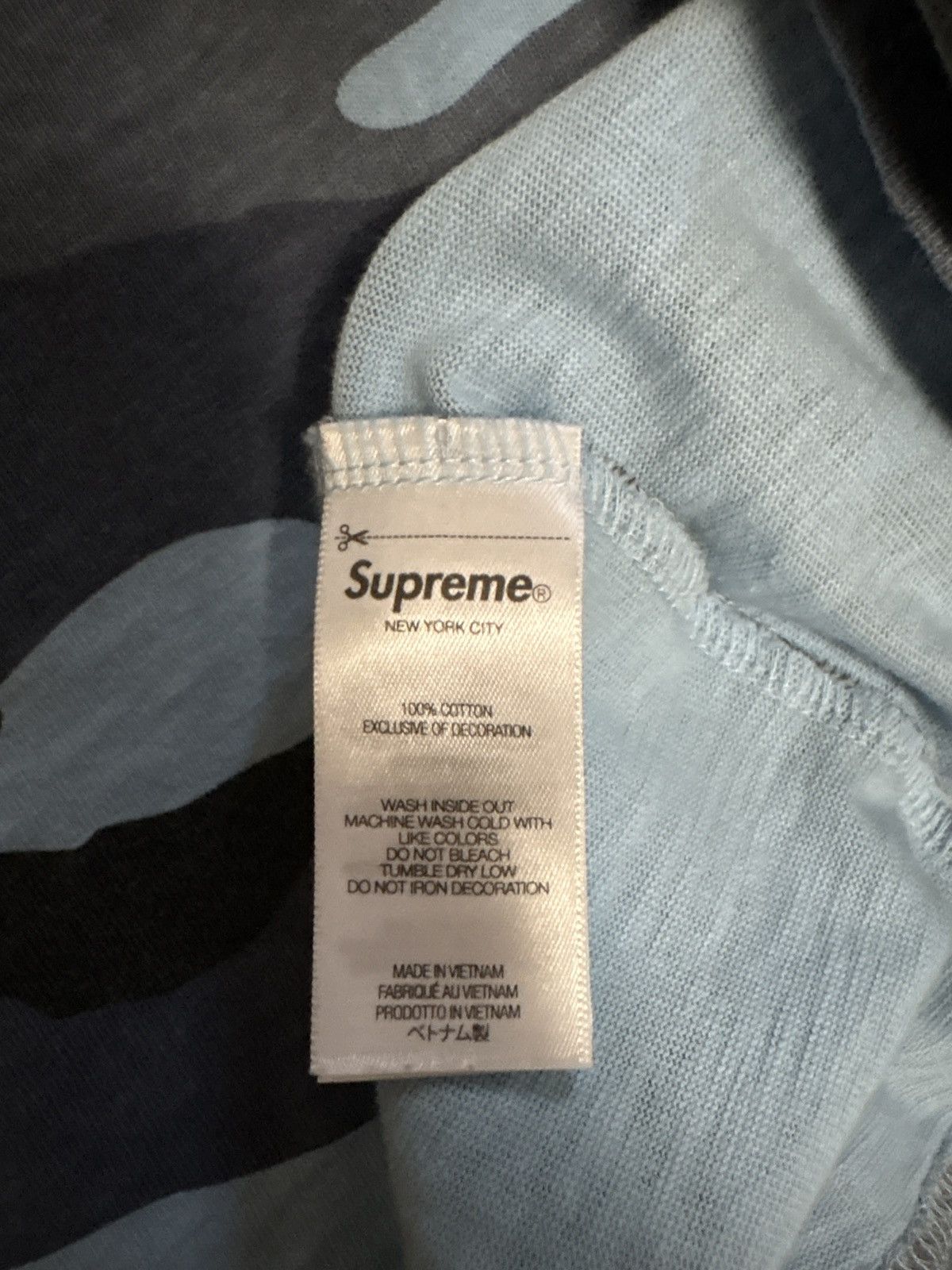 Supreme Supreme appliqué blue camo t shirt Size US XL / EU 56 / 4 - 3 Thumbnail