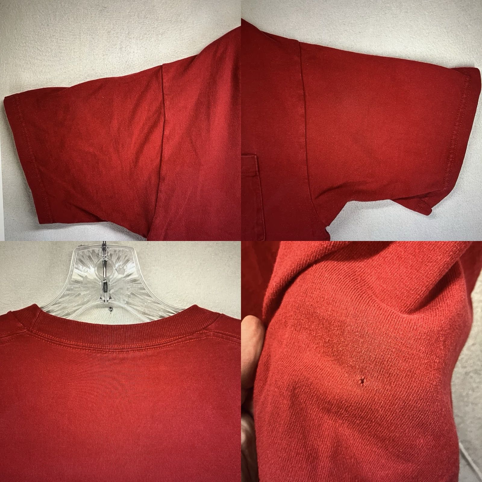 Vintage VINTAGE 90s Y2K BVD Men T-Shirt Large Red Cotton Knit Crew Neck Short Sleeve Retro Grunge Art Size US L / EU 52-54 / 3 - 8 Thumbnail