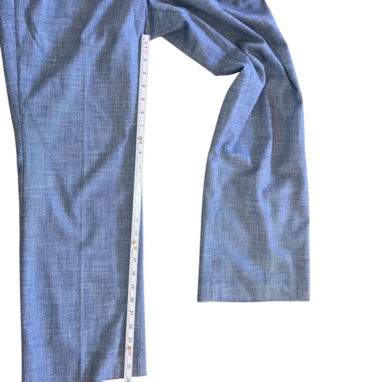 Talbots Light Blue Sharkskin Straight-leg Suit Pants- sz 14P
