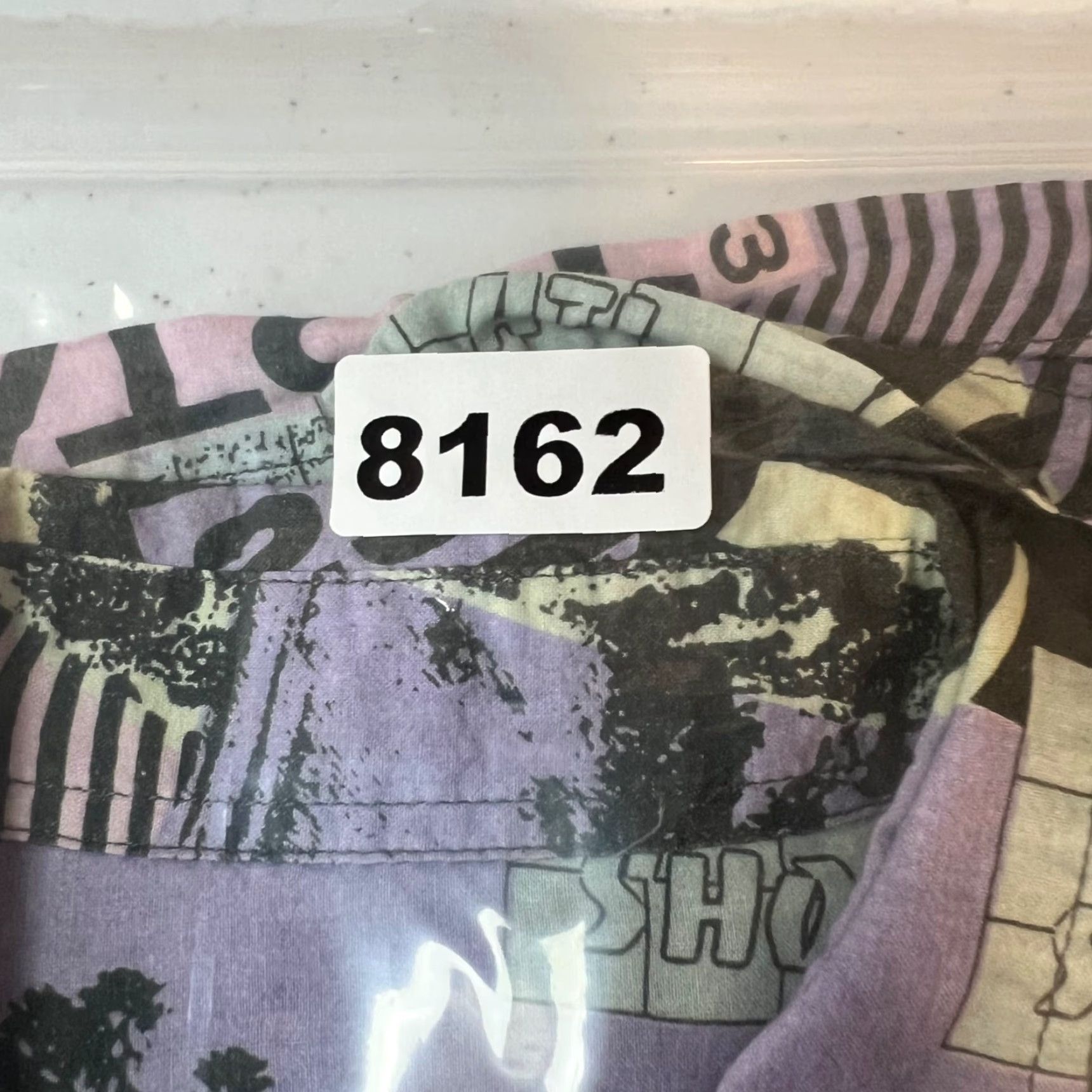 Topman VINTAGE Topman Graphic Print Button-Up Shirt Short Sleeve Adult Medium Purple Mens Size US M / EU 48-50 / 2 - 8 Thumbnail