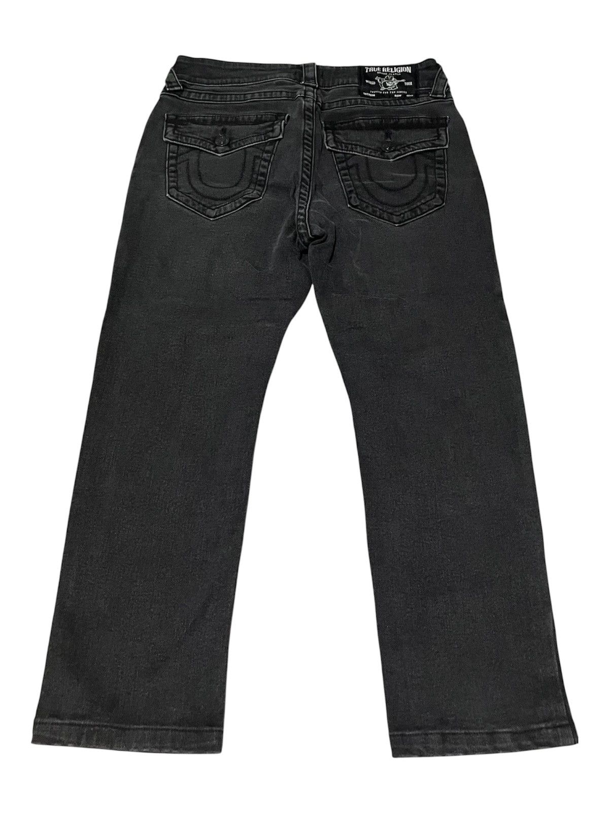 True Religion World Tour Black Wash Bootcut Flare Jeans Y2K