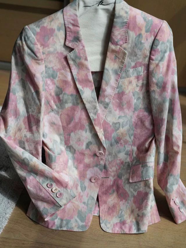 Other JPG Vintage Ink Wash Floral Suit Jacket Women's Size S / US 4 / IT 40 - 1 Thumbnail