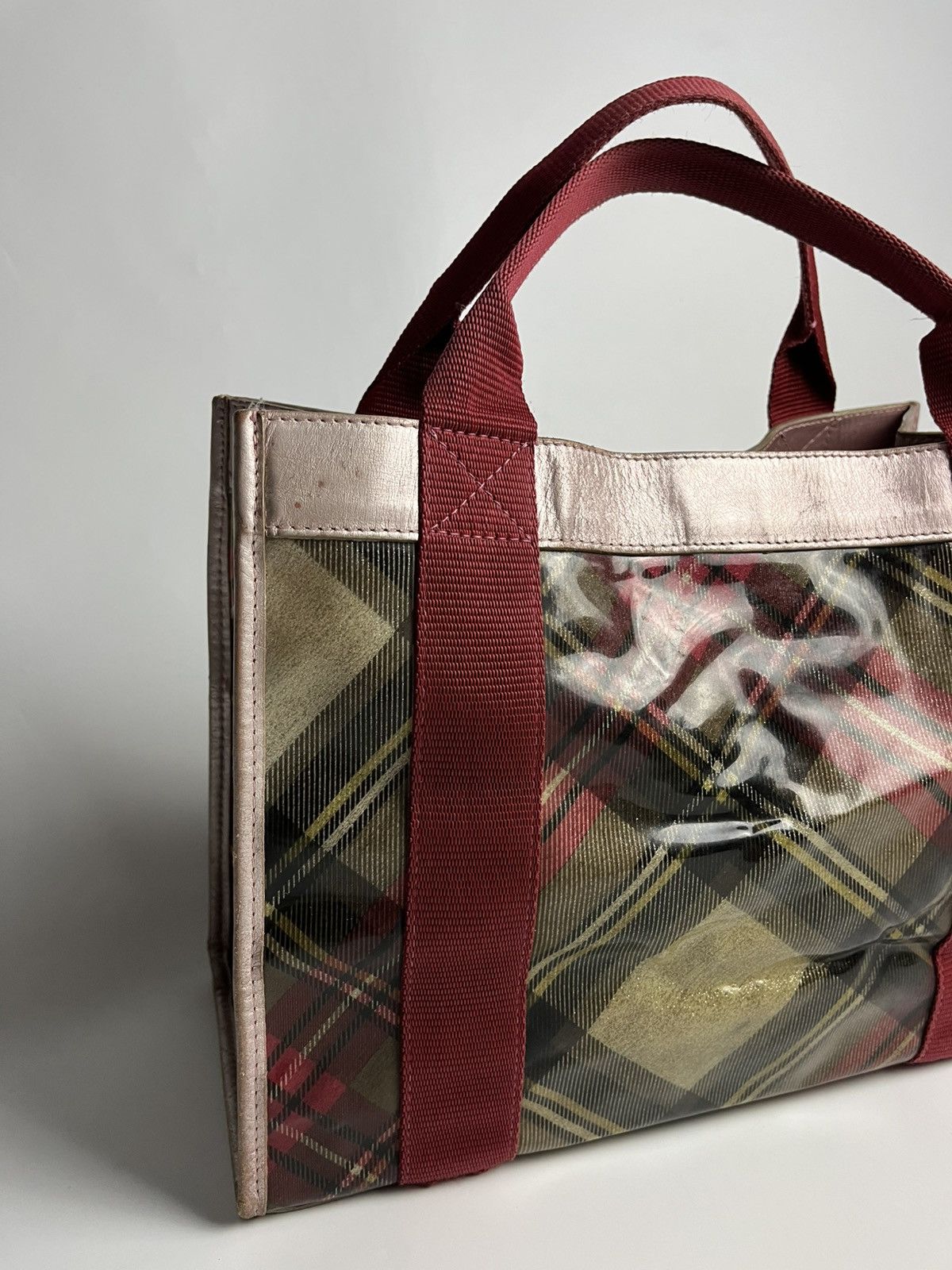 Vivienne Westwood Vivienne Westwood PVC Plastic Tartan Tote Bag with Pouch Size ONE SIZE - 10 Thumbnail