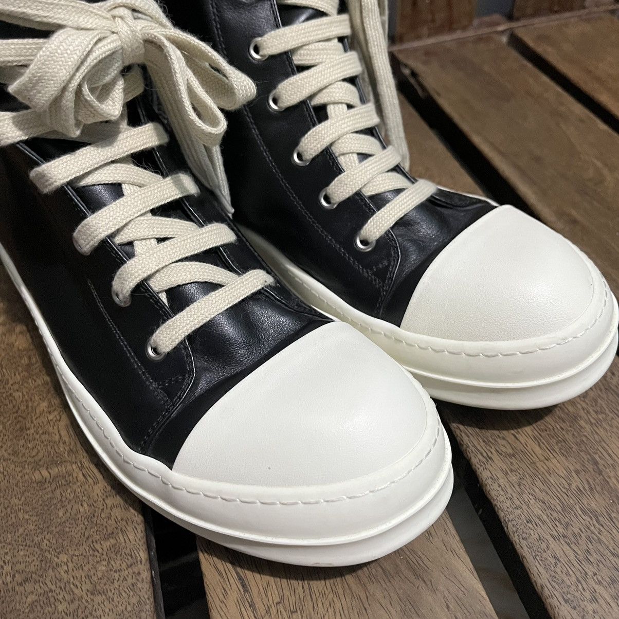 Rick Owens Rick Owens leather ramones sneaker Size US 12 / EU 45 - 2 Thumbnail