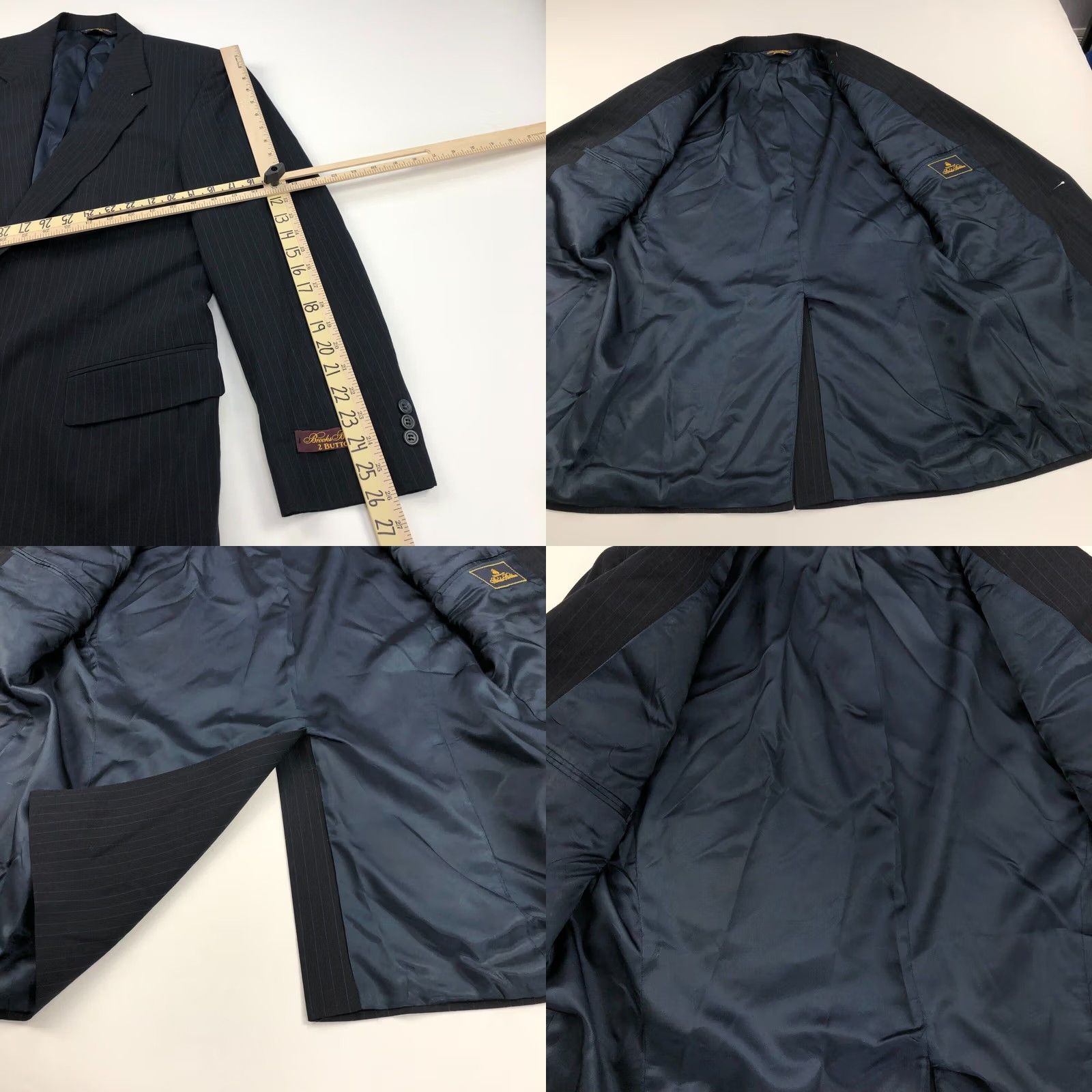 Brooks Brothers Brooks Brothers Suit Jacket Navy Blue 100% Wool Two-Button Big & Tall 46L Men's Regular Coat/Vestless? Size US S / EU 44-46 / 1 - 8 Thumbnail