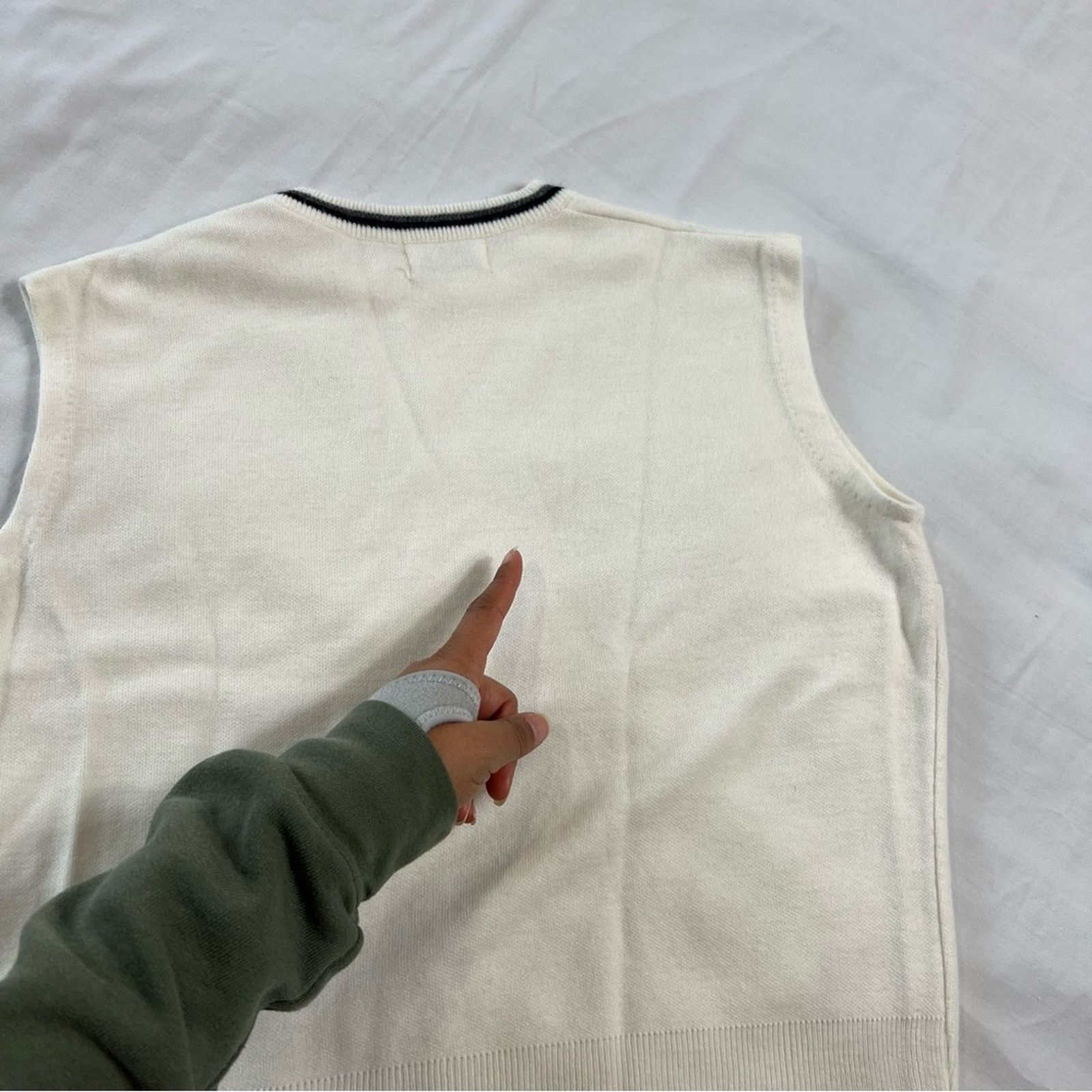 Other Penny's Women's Sweater Vest Crew Neck Cream Sleeveless Size M / US 6-8 / IT 42-44 - 7 Thumbnail