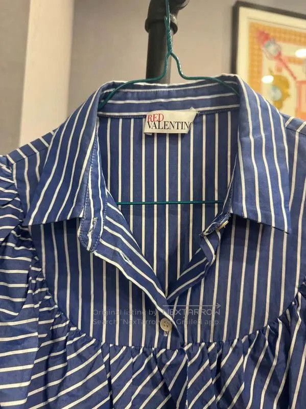 Valentino Valentino Striped Cotton Blend Women's Shirt . Size M / US 6-8 / IT 42-44 - 4 Thumbnail