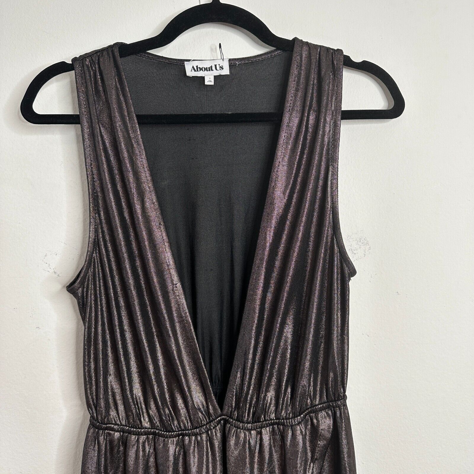 Other About Us Meredith Plunge Maxi Deep V Sleeveless Metallic S Size S / US 4 / IT 40 - 2 Thumbnail