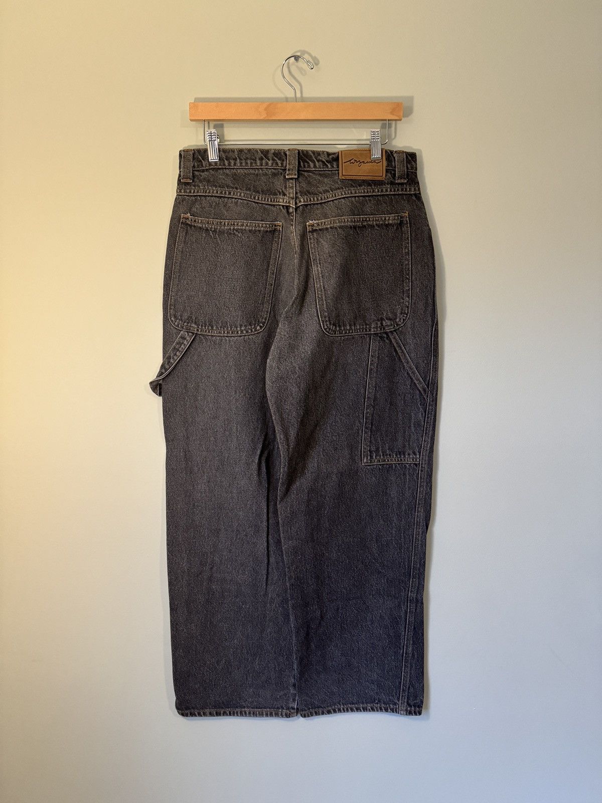 image of Y2K Baggy Super Faded Denim Skater Jeans Jnco Style in Black, Men's (Size 31)