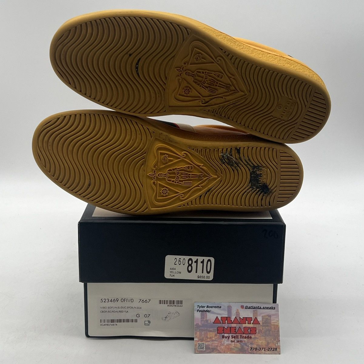 Gucci Gucci ace stripe leather yellow Size US 7.5 / EU 40-41 - 8 Thumbnail