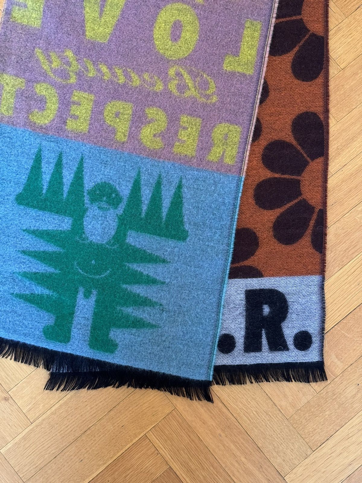 Walter Van Beirendonck WALTER VAN BEIRENDONCK W:A.R. Yellow/Pink SCARF FW20 Size ONE SIZE - 4 Thumbnail
