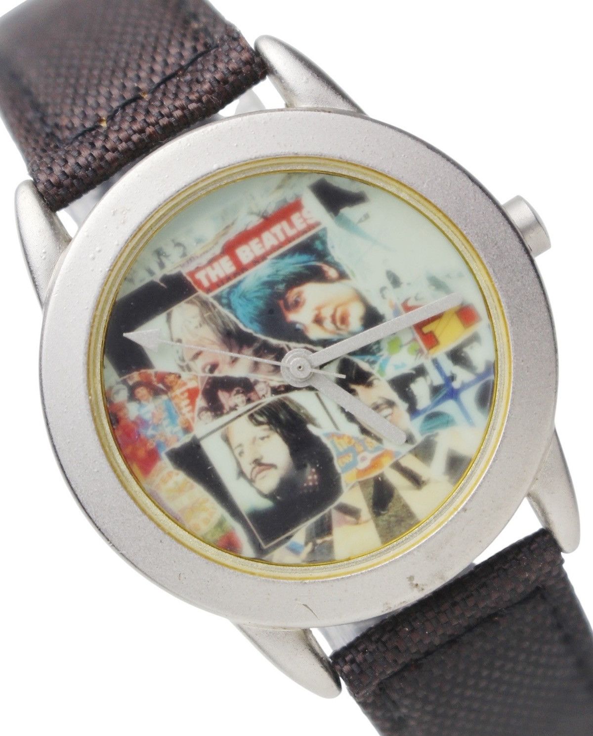 Vintage 2000S THE BEATLES COLLAGE OF ICONIC ALBUM DIAL WATCH Size ONE SIZE - 4 Thumbnail