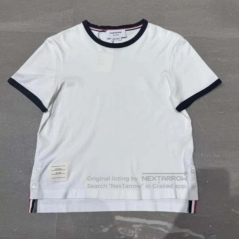 Thom Browne Thom Browne Women's Short Sleeve White T-Shirt . Size S / US 4 / IT 40 - 1 Thumbnail