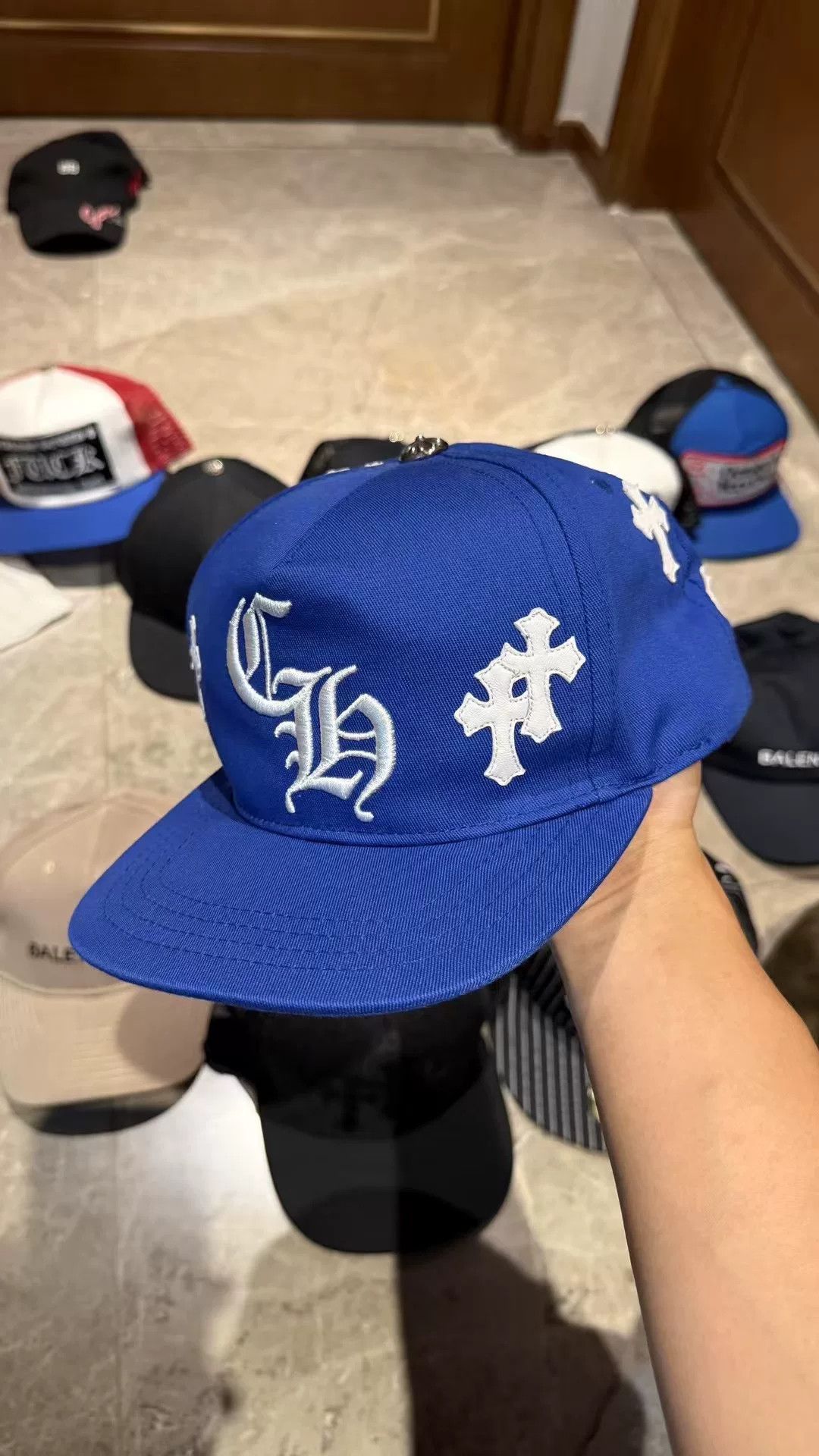 Chrome Hearts Chrome Hearts Blue Hat 41.5 Men Size ONE SIZE - 1 Thumbnail