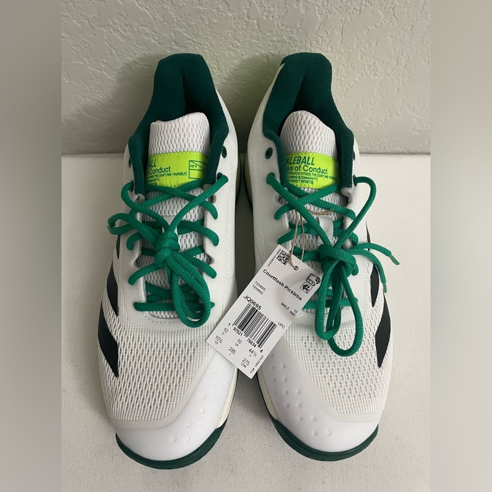 Adidas Adidas Courtflash Pickleball in White/BlackGreen Men 10.5 Size US 10.5 / EU 43-44 - 2 Thumbnail