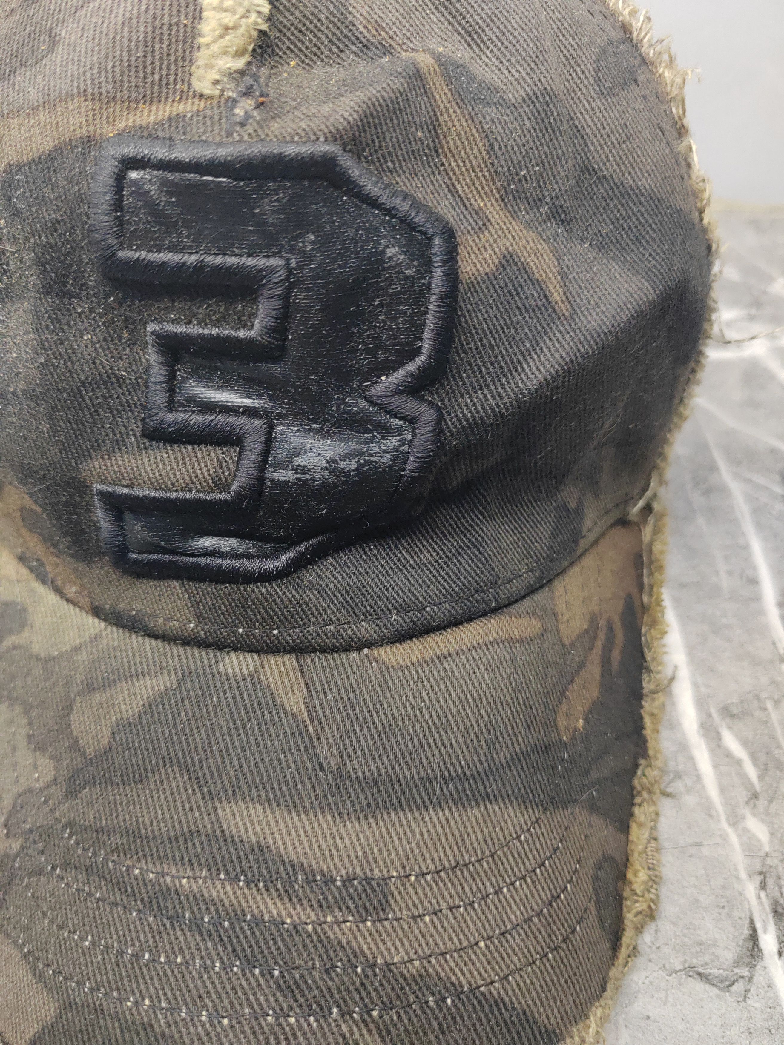 Japanese Brand Vintage Yoshinori Kotake Camo Distressed Style Cap Hat Size ONE SIZE - 3 Thumbnail
