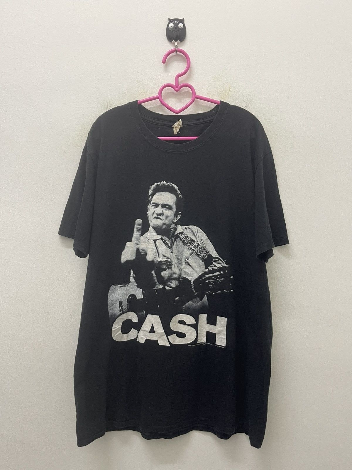 Band Tees Rare JOHNNY CASH Middle Finger by Jim Marshall Size US L / EU 52-54 / 3 - 1 Thumbnail