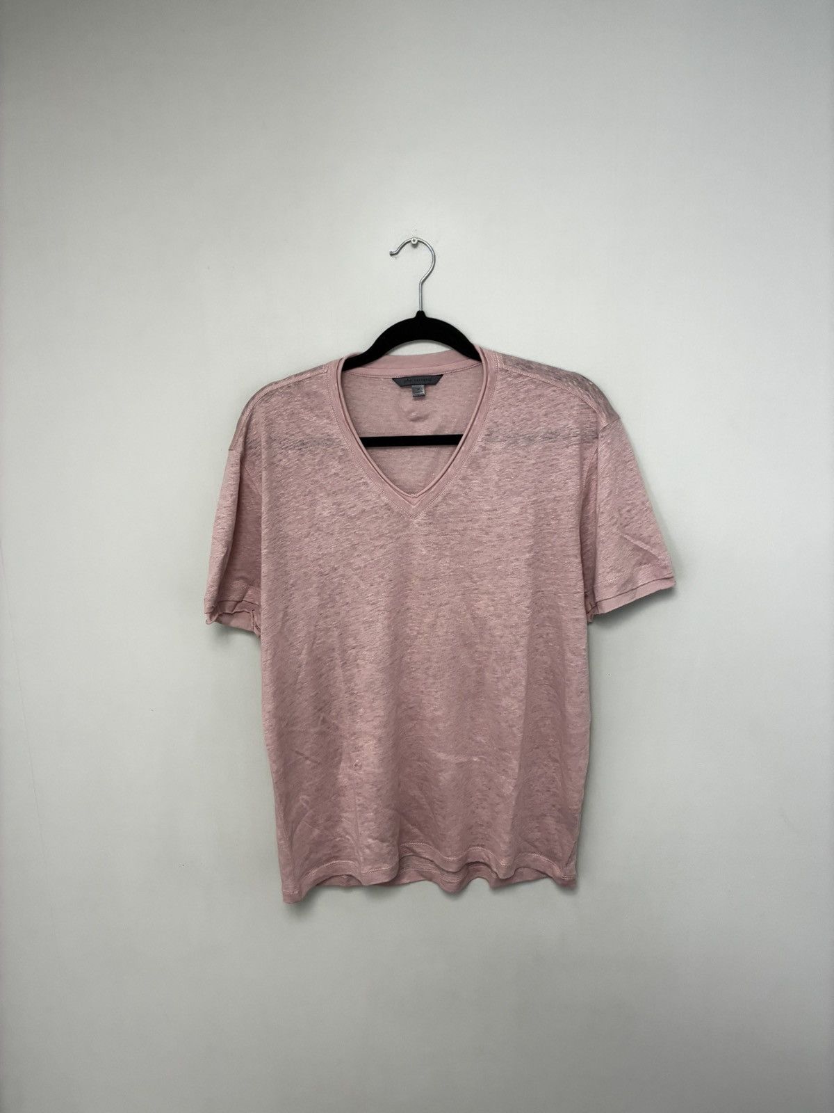 John Varvatos Wooster V-Neck linen tee. Medium Size US M / EU 48-50 / 2 - 8 Thumbnail