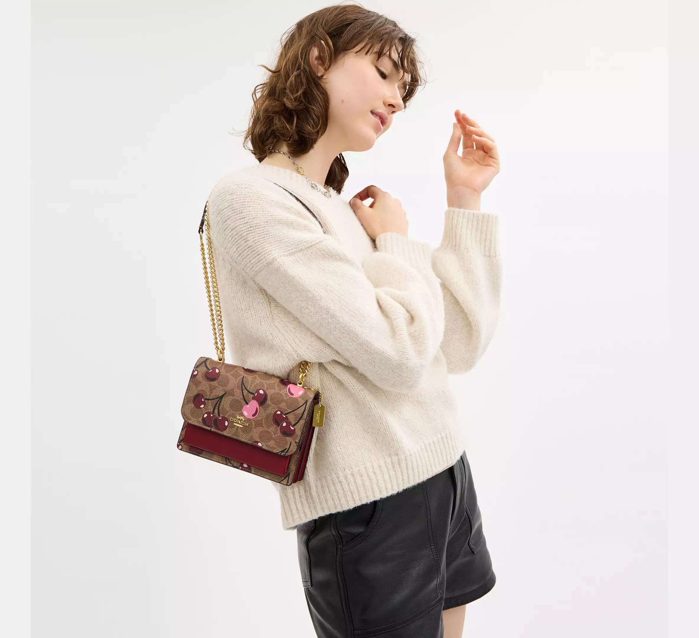 Coach Mini Klare Crossbody Bag In Signature Canvas Cherry CY716 Size ONE SIZE - 10 Thumbnail