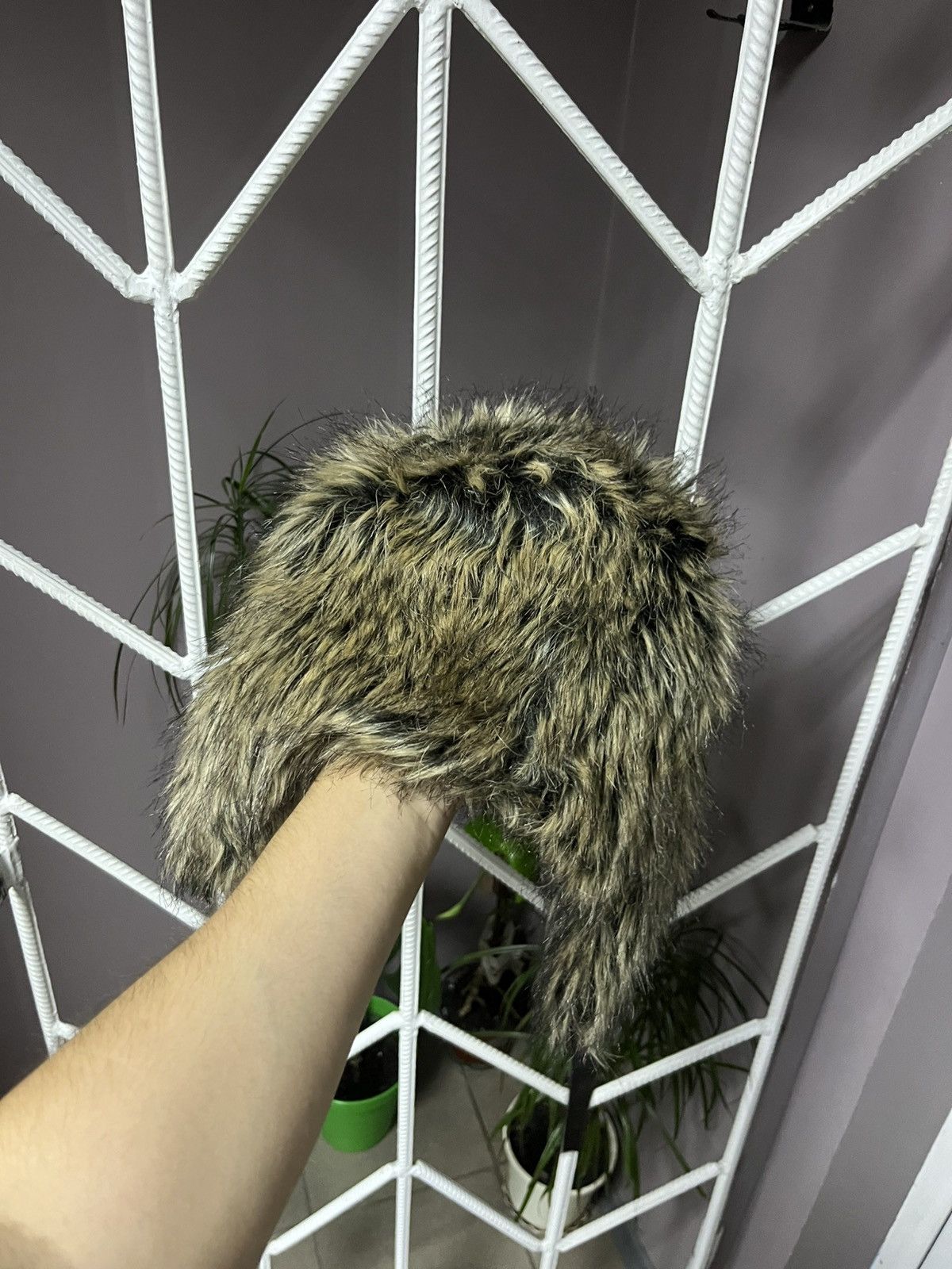 Japanese Brand Ushanka Trapper Hat Furry Mohair Fuzzy Fur Hat Y2K 90s rare Size ONE SIZE - 3 Thumbnail