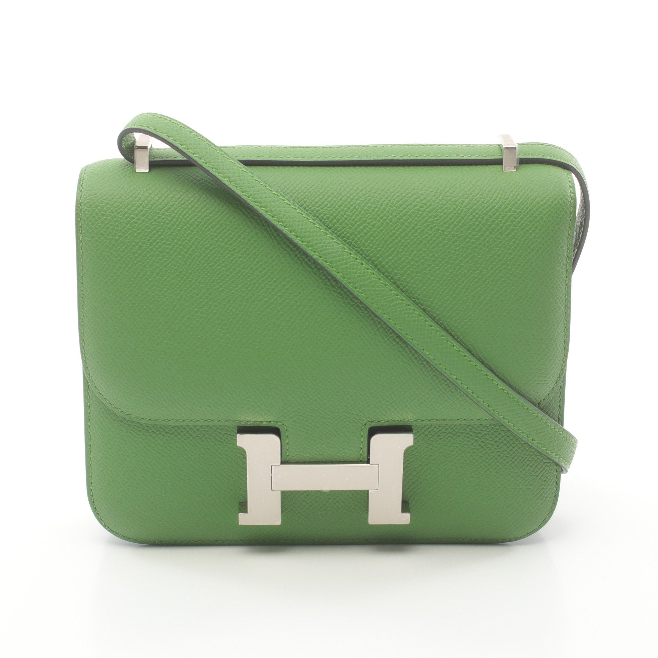 Hermes Hermes Constance 3 Mini Veil Yucca Shoulder Bag Veau Epsom Green Gold Hardware B Stamp Size ONE SIZE - 1 Thumbnail