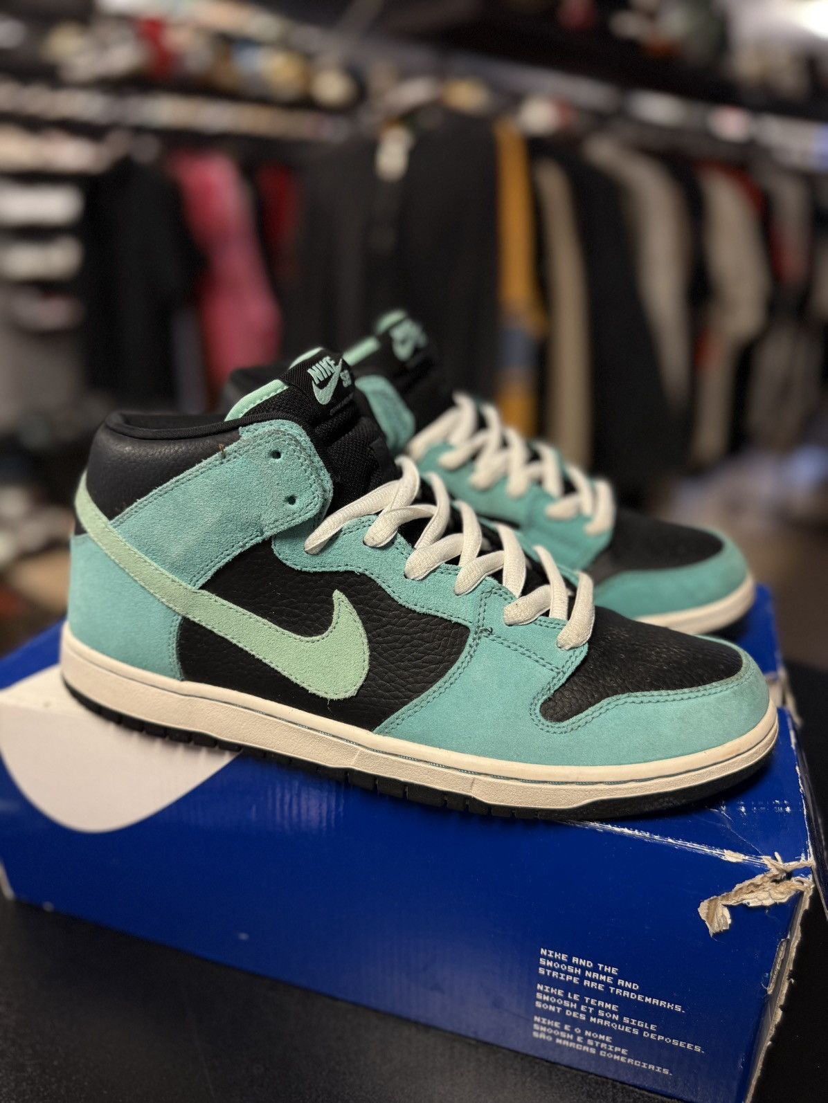 Nike Size 11 - Nike SB Dunk Mid Pro Sea Crystal 314383-033 Size US 11 / EU 44 - 5 Thumbnail