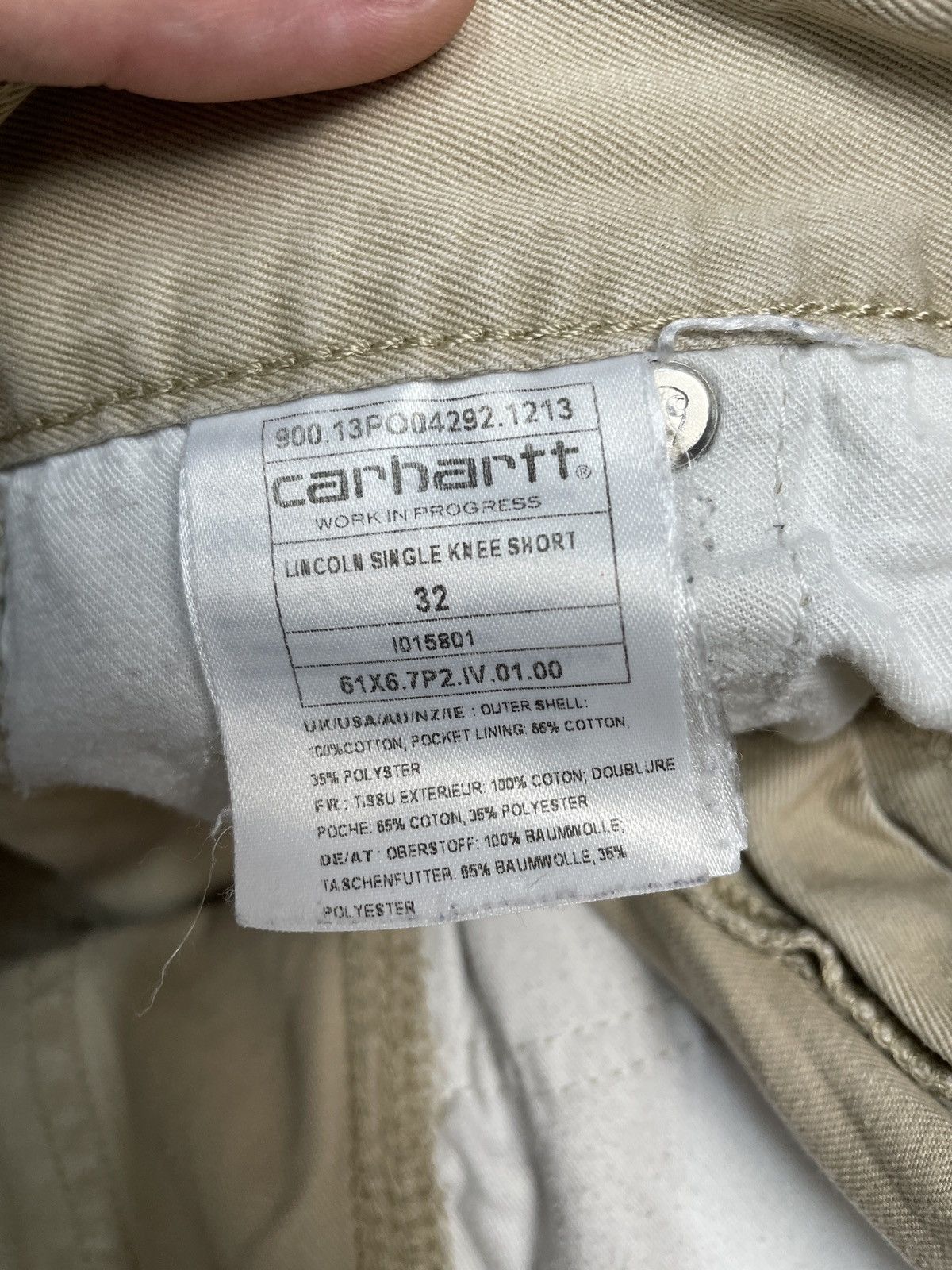 Carhartt Vintage Carhartt Wip Double Knee Single Cargo Shorts Pants Size US 31 - 14 Thumbnail