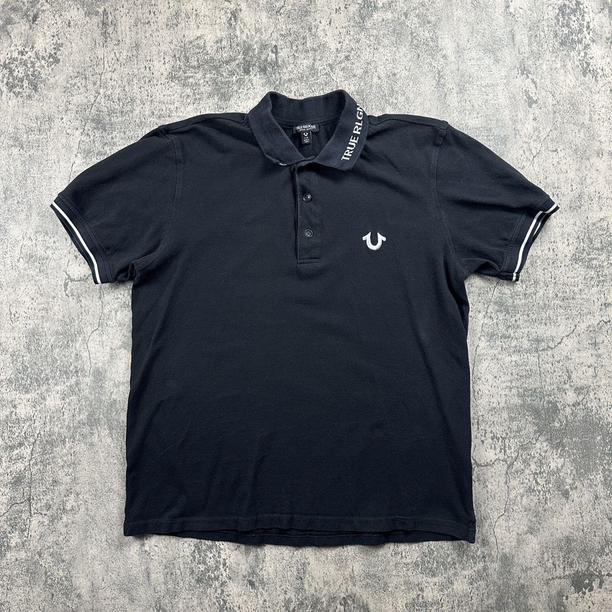 Streetwear True Religion True Religion Black Polo Shirt Grailed