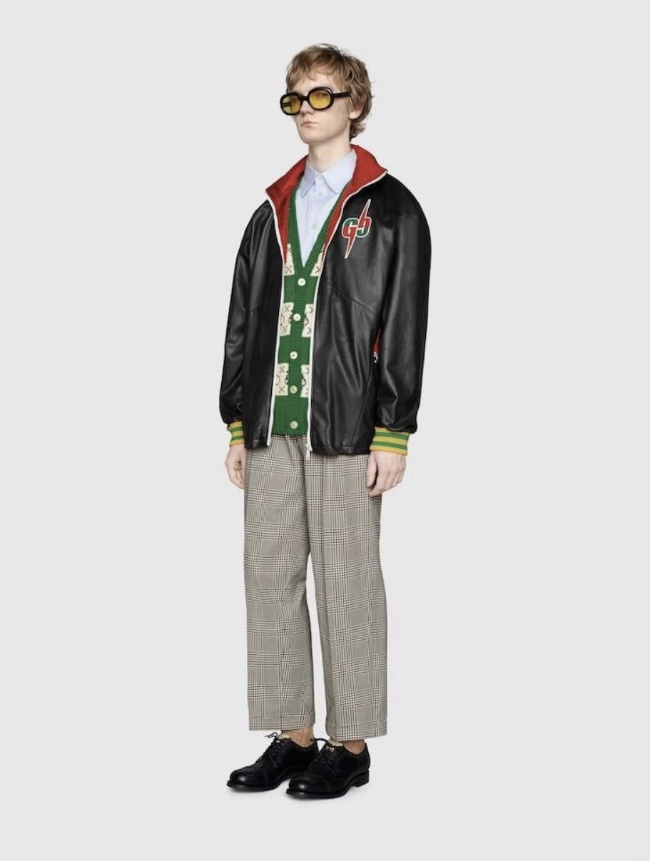 Gucci New $5400 Gucci GG Blade Black Red Leather Jacket 46 Size US S / EU 44-46 / 1 - 8 Thumbnail