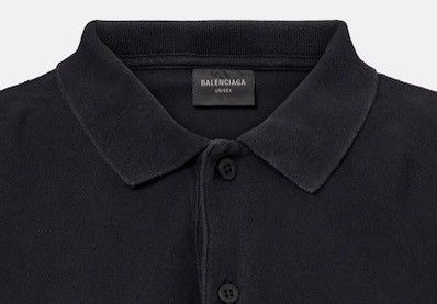 Balenciaga Asymmetric College Crest Polo Knit Sweater S Size US M / EU 48-50 / 2 - 12 Thumbnail