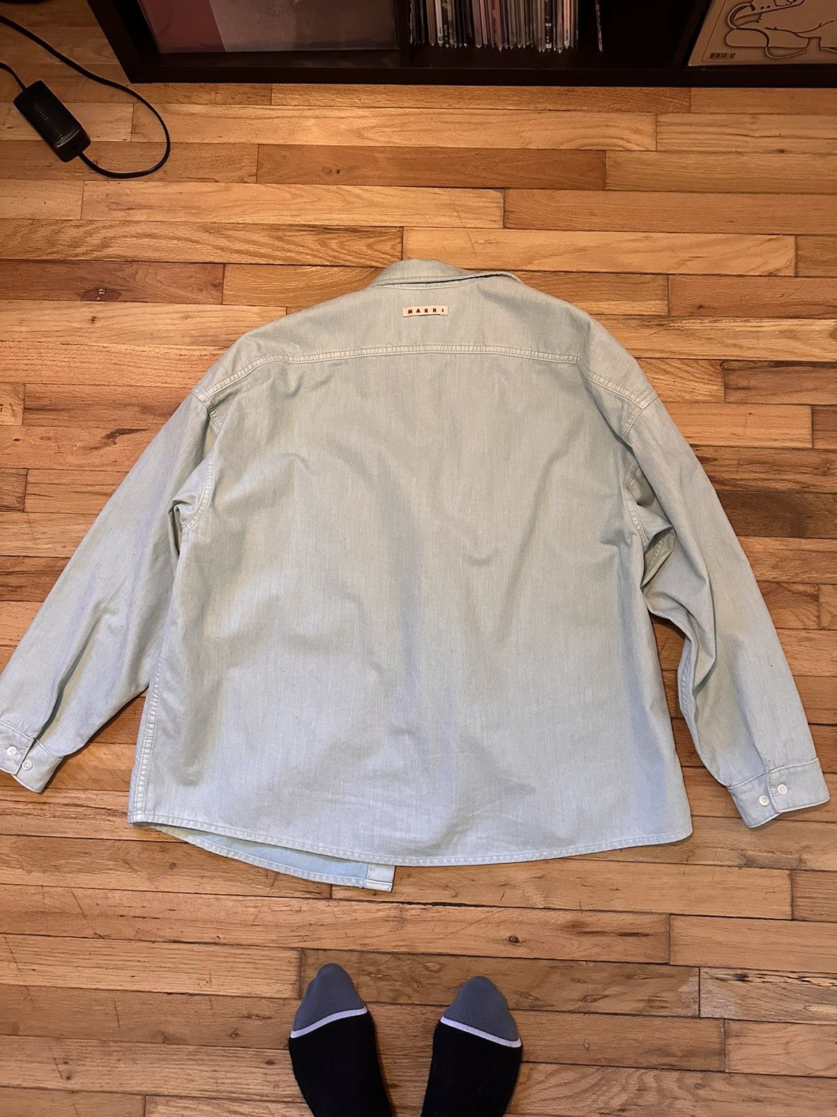 Marni Marni flocked-finish denim shirt Size US L / EU 52-54 / 3 - 4 Thumbnail