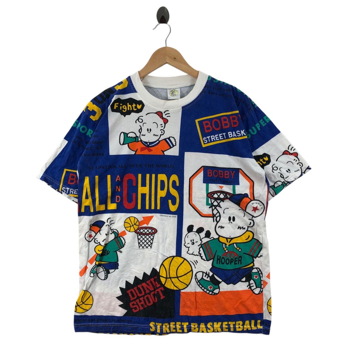 Vintage Vintage Cartoon BOBBY STREET BASKETBALL All And ChipsT-Shirt Size US L / EU 52-54 / 3 - 1 Thumbnail