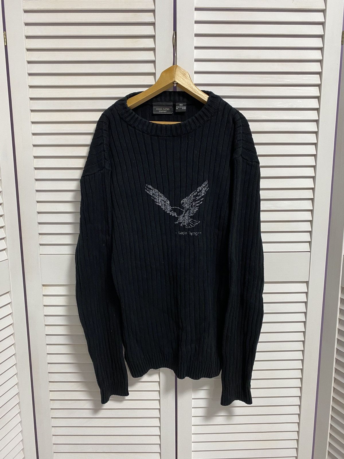 Japanese Brand × Vintage 🕋 Vintage Knit Sweater Eagle Flying Diesel AG Style Size US M / EU 48-50 / 2 - 1 Thumbnail