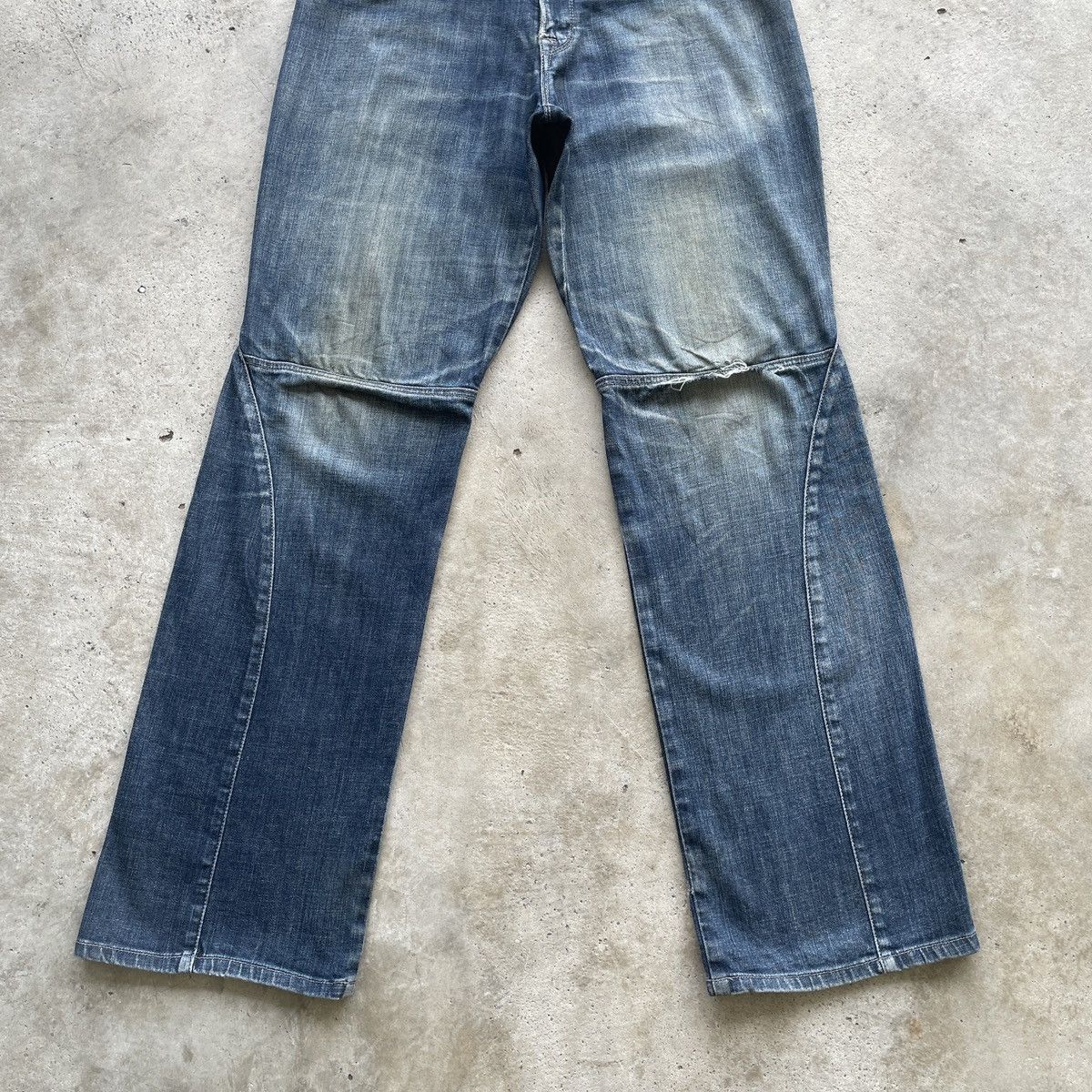 Marithe + Francois Girbaud Vintage Marithe Francois Girbaud FLARE Faded Jeans Pants Size US 35 - 4 Thumbnail
