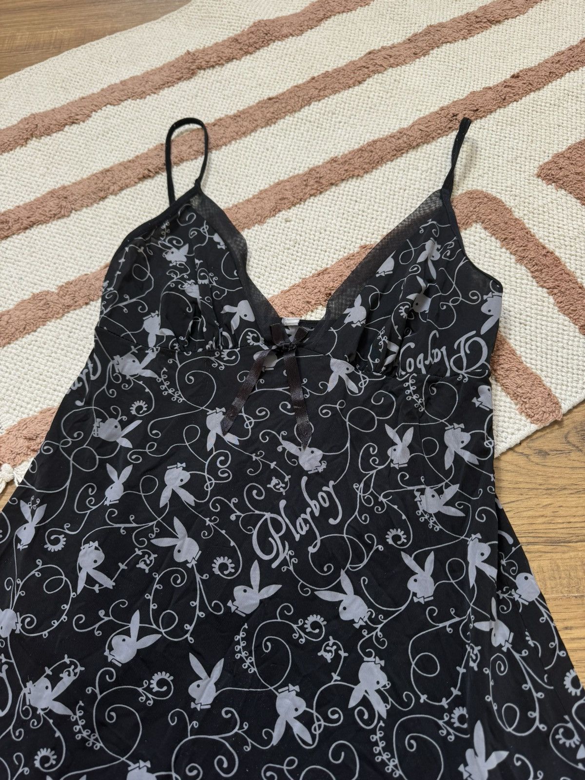 Playboy VINTAGE PLAYBOY MESH MONOGRAM CUTE DRESS Size M / US 6-8 / IT 42-44 - 2 Thumbnail