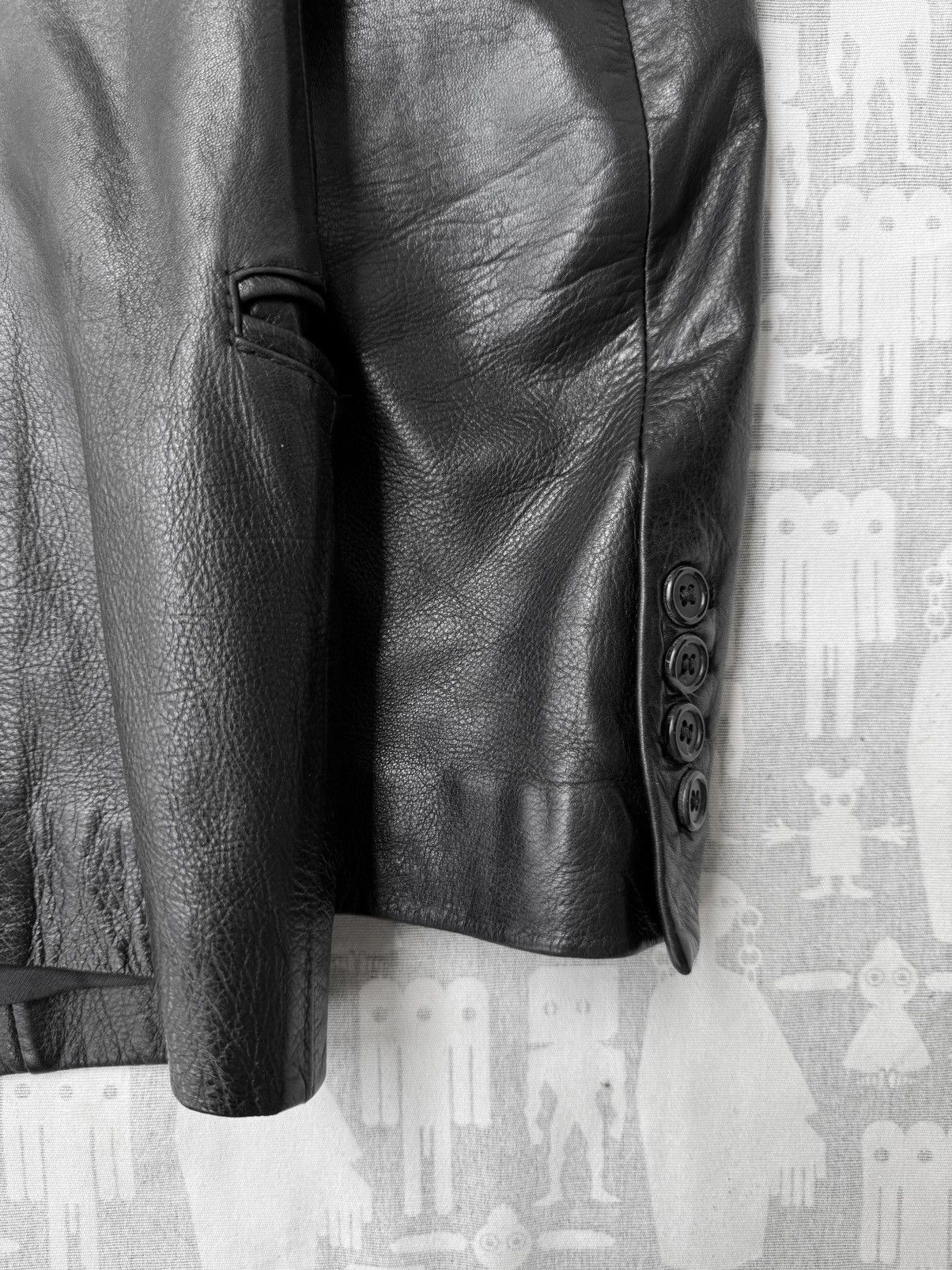 Ann Demeulemeester Ann Demeulemeester AW98 Leather Blazer Size S / US 4 / IT 40 - 9 Thumbnail