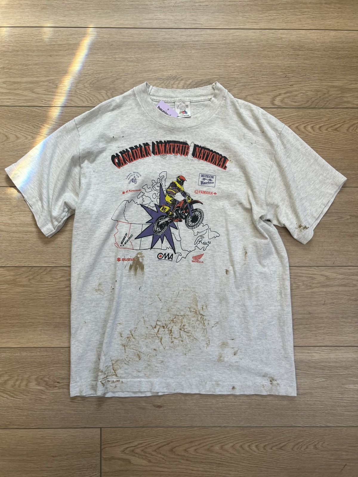 Vintage 80s 90s thrashed faded dirt bike t shirt Size US M / EU 48-50 / 2 - 1 Thumbnail