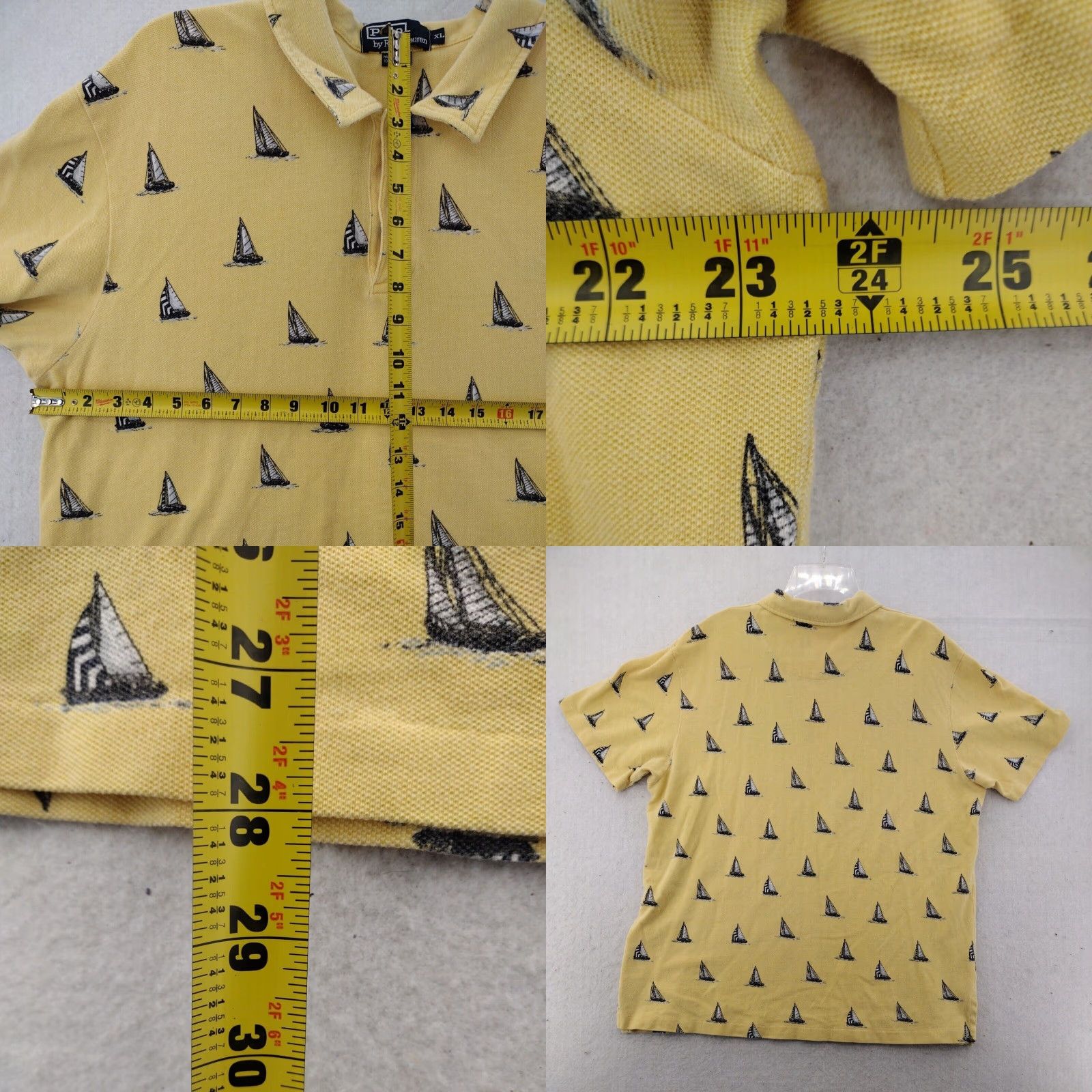 Polo Ralph Lauren VINTAGE Polo Ralph Lauren Shirt Mens XL Red Sail Boats polo Preppy 90s Beach American Size US XL / EU 56 / 4 - 8 Thumbnail